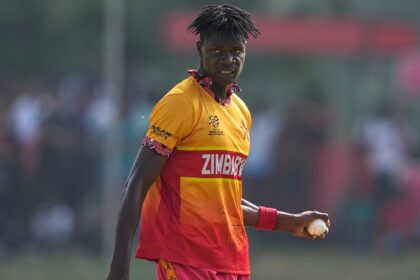 Muzarabani struck early to remove Jatinder Singh, Aamir Kaleem and Karan Sonavale, putting Zimbabwe firmly in control. (AP Photo)