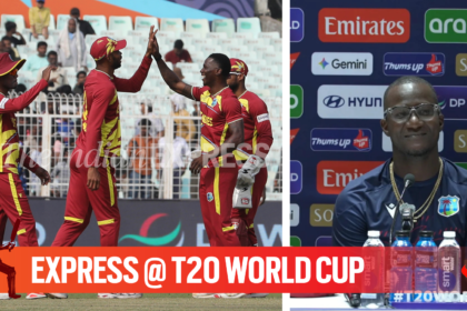 West Indies players and coach in action during T20 World Cup 2026. (Credit: Express photo by Partha Paul and ICC via mediazone)