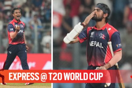 L-R: Sompal Kami and Dipendra Singh Airee shine for Nepal in their win over Scotland in the T20 World Cup 2026 match. (PHOTO: AP)
