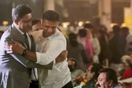 Dravid said that the fact that he is sharing this occassion with Kumble and Rangaswamy is special (PTI Photo)