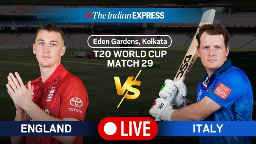 ENG vs ITA T20 World Cup Match Live: England have one foot in the Super Eights.