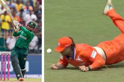 Pakistan's Faheem Ashraf was dropped by Netherlands' Max O’Dowd during the T20 World Cup 2026 tournament opener. (PHOTO: AP & Screengrab/JioHotstar)