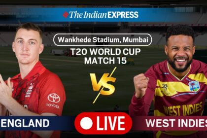 ENG vs WI LIVE Score: Follow England vs West Indies T20 World Cup 2026 match happening in Mumbai on Wednesday.