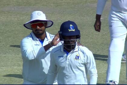 Sudip Gharami became the first Indian to be dismissed on 299. (JioHotstar screengrab)