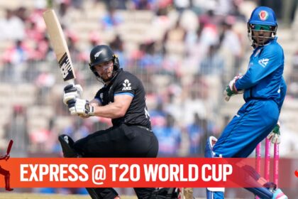 New Zealand cricketer Glenn Phillips in action during T20 World Cup 2026 match against Afghanistan. (PHOTO: AP)