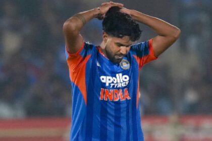 T20 World Cup 2026: Pacer Harshit Rana suffered an injury scare during India's warm-up match against South Africa in Navi Mumbai. (PTI Photo)