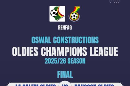 GFA Foundation supports RENFAG Oldies Middle and Champions League Final
