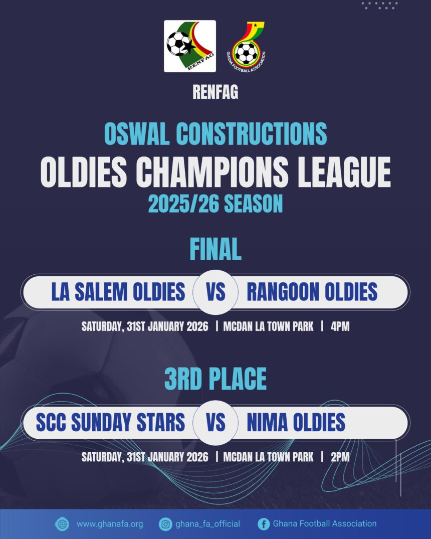 GFA Foundation supports RENFAG Oldies Middle and Champions League Final