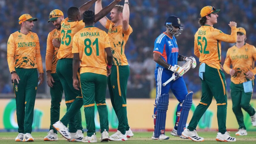 India lost to South Africa by 76 runs in T20 World Cup 2026 Super 8 game. (PHOTO: AP)