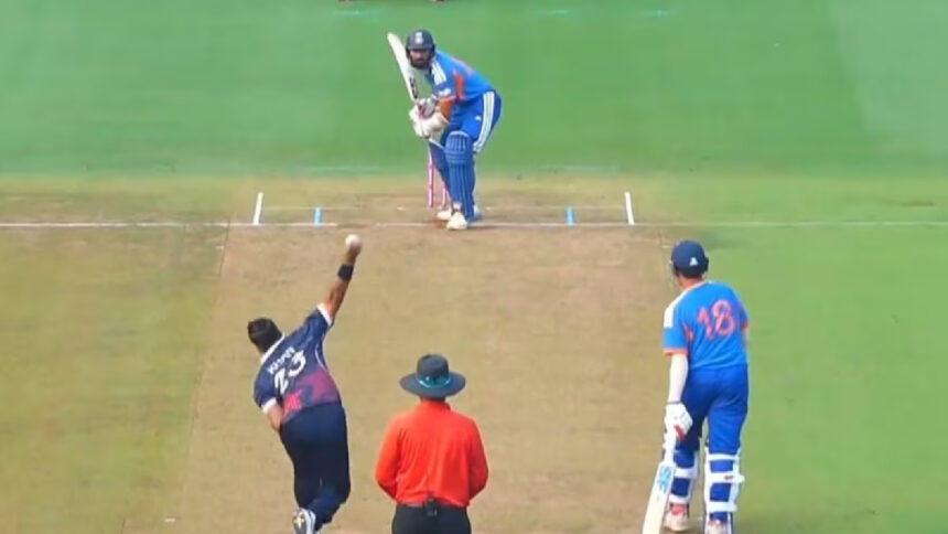 N Jagadeesan slammed a 47-ball hundred for India A in the T20 World Cup warm-up match against USA. (JioHotstar screengrab)