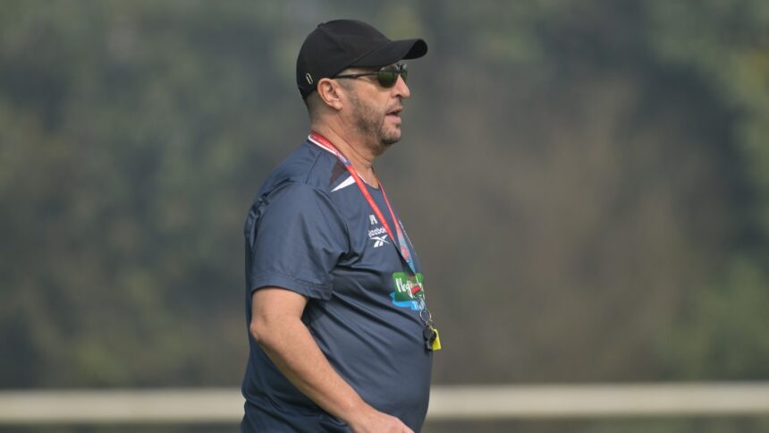 Football | NorthEast United FC manager Juan Pedro Benali in action. (PHOTO: ISL)