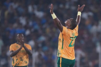 South African pacer Lungi Ngidi in action during T20 World Cup 2026. (PHOTO: AP)