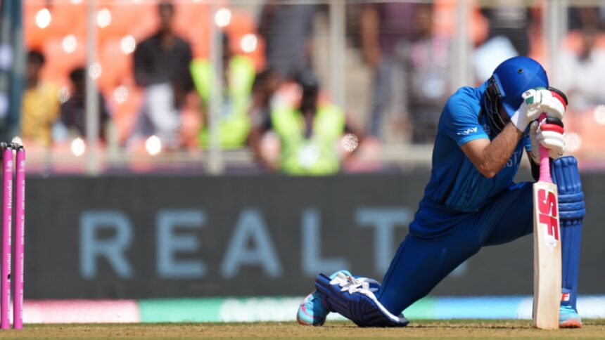 Afghanistan's Rahmanullah Gurbaz disappointed after the loss against South Africa in T20 World Cup 2026 match in Afghanistan. (PHOTO: AP)