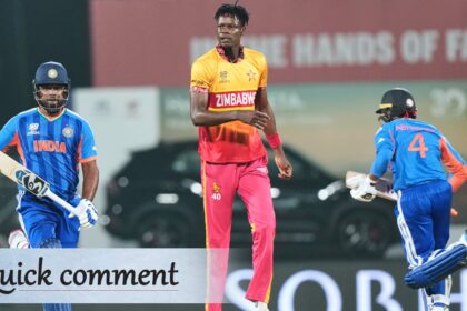 Sanju Samson and Abhishek Sharma 48 runs vs Zimbabwe, the highest opening partnership for India in this T20 World Cup. (PHOTO: AP)