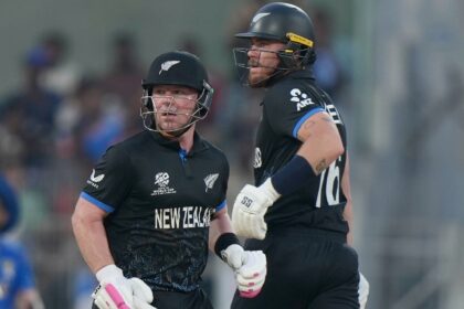 T20 World Cup: Opening the batting, Seifert and Allen put on an unbroken 175-run stand, eclipsing the previous best of 170. (AP Photo)