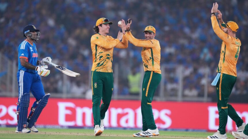 India lost to South Africa by 76 runs in T20 World Cup 2026 Super 8 game in Ahmedabad. (PHOTO: AP)