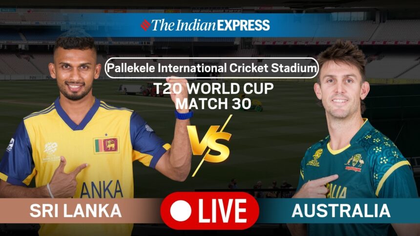 AUS vs SL Live Score, T20 World Cup 2026: Follow Australia vs Sri Lanka T20 World Cup 2026 Group B fixture happening in Pallekele.