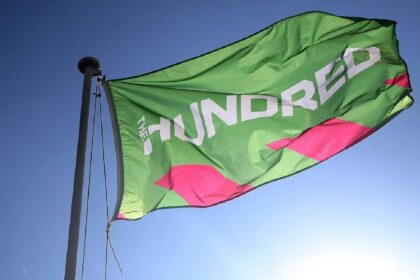 A flag bearing the logo of The Hundred. (Photo: ECB)
