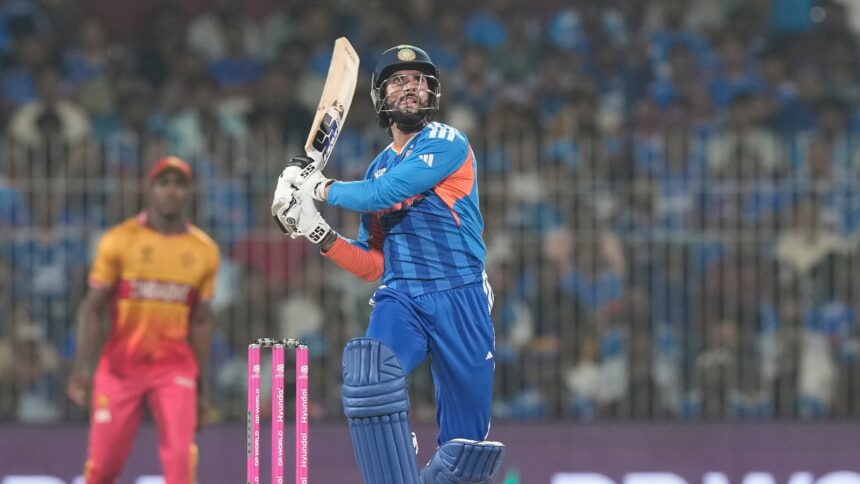 Tilak smashed an unbeaten 44 in just 16 balls against Zimbabwe. (AP Photo)