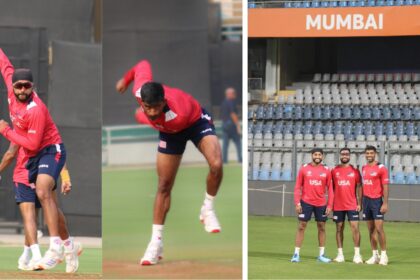 L-R: The T20 World Cup 2026 in India is also a homecoming for USA players Harmeet Singh, Saurabh Netrawalkar and Shubham Ranjane. (PHOTO: USA Cricket/Instagram)
