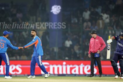 Chakaravarthy has been working on a selection of new deliveries to add to his already impressive arsenal. (Express Photo by Praveen Khanna)