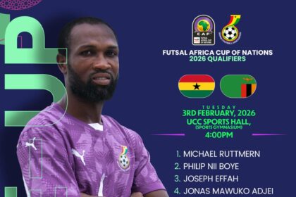 Futsal coach Philip Boakye names squad for Zambia Qualifier