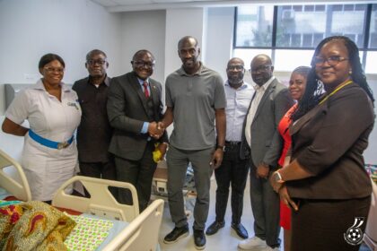 Otto Addo's Black Stars crew drops by Greater Accra Regional Hospital with donation