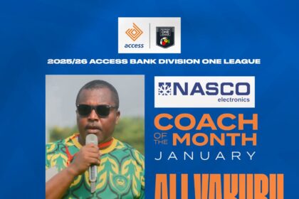 Ebusua Dwarfs’ Ali Yakubu wins Access Bank Division One League January Coach of the month