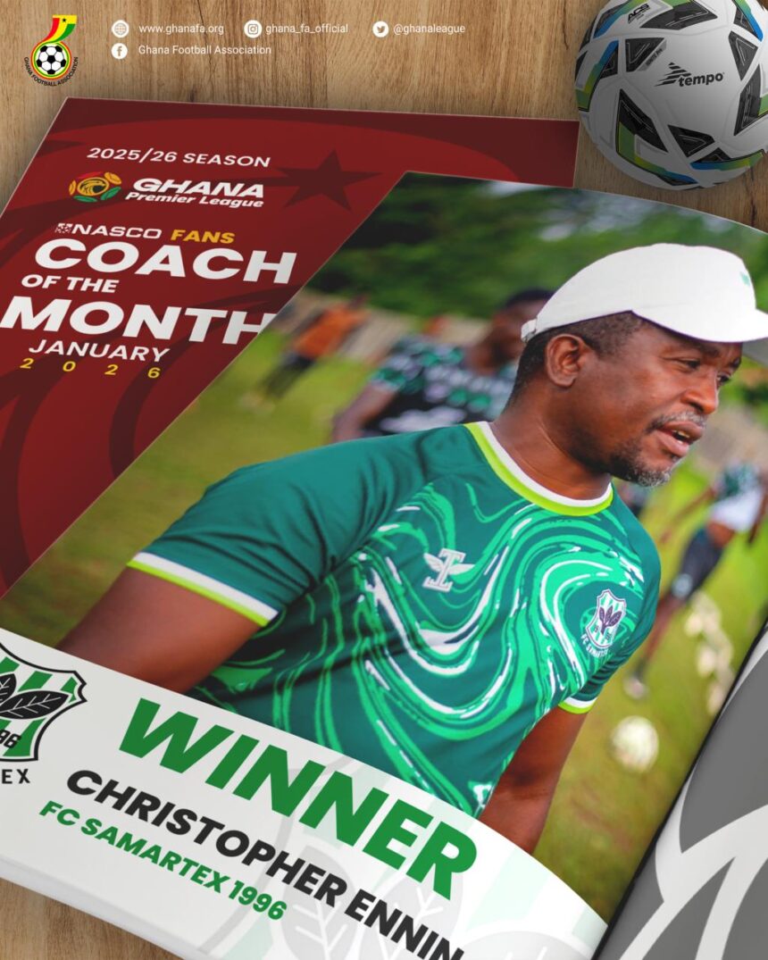 Christopher Ennin wins NASCO January coach of the month