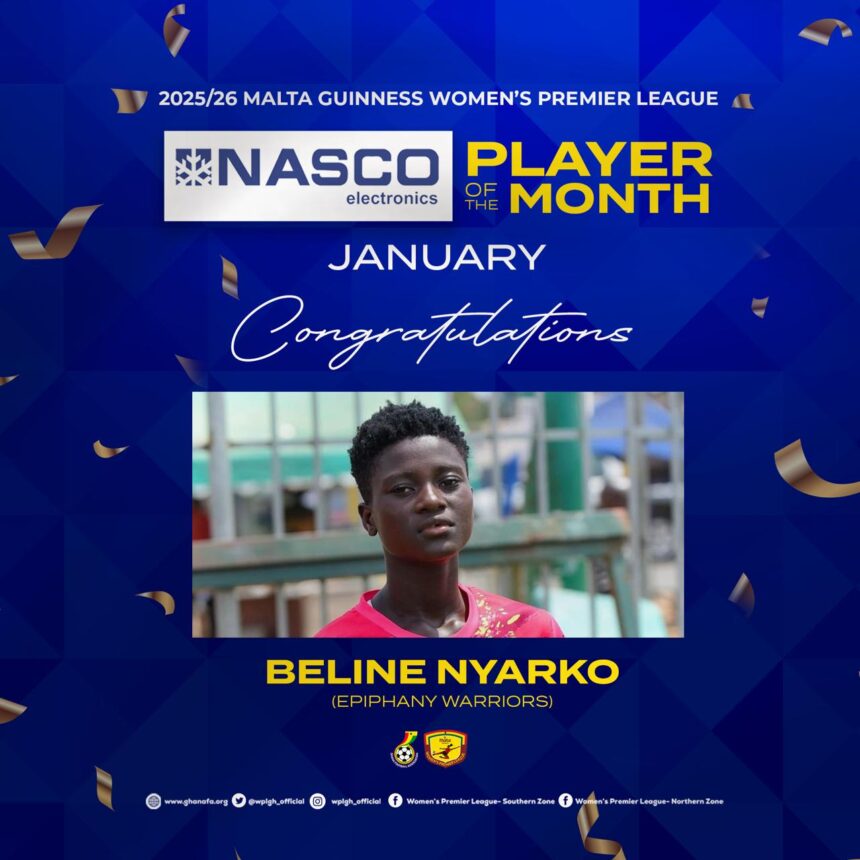 Beline Nyarko crowned NASCO Player of the Month for January