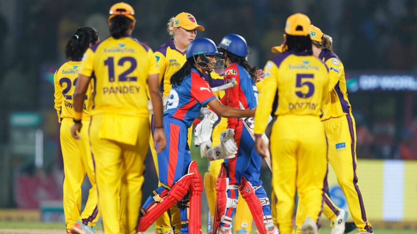 Delhi Capitals beat UP Warriorz to reach Eliminator of WPL 2026. (PHOTO: CREIMAS FOR WPL)