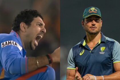Yuvraj Singh and Marcus Stoinis shared a dressing room playing for Punjab Kings in the 2018 season of the IPL. (File Photo/AP Photo)