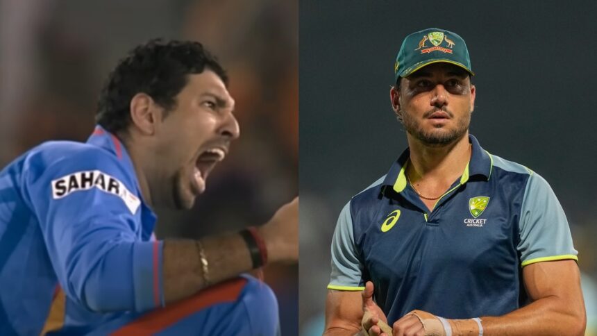 Yuvraj Singh and Marcus Stoinis shared a dressing room playing for Punjab Kings in the 2018 season of the IPL. (File Photo/AP Photo)
