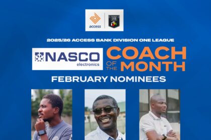 Three coaches have been shortlisted for the Access Bank Division One League NASCO Coach of the month award for February