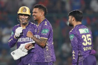 Sunil Narine Celebrating wicket