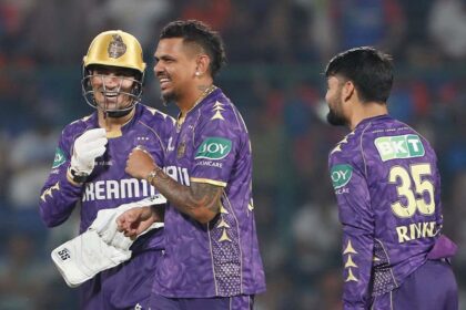 Sunil Narine Celebrating wicket