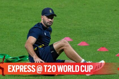 South Africa skipper Aiden Markram in action during the practice session ahead of the T20 World Cup 2026 semifinal in Kolkata. (PHOTO: AP)