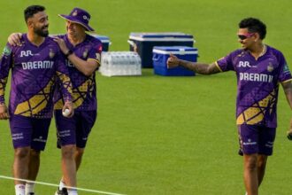 Chakaravarthy and Narine will be hoping that they get assistance from their home pitches at the Eden Gardens. (PTI Photo)