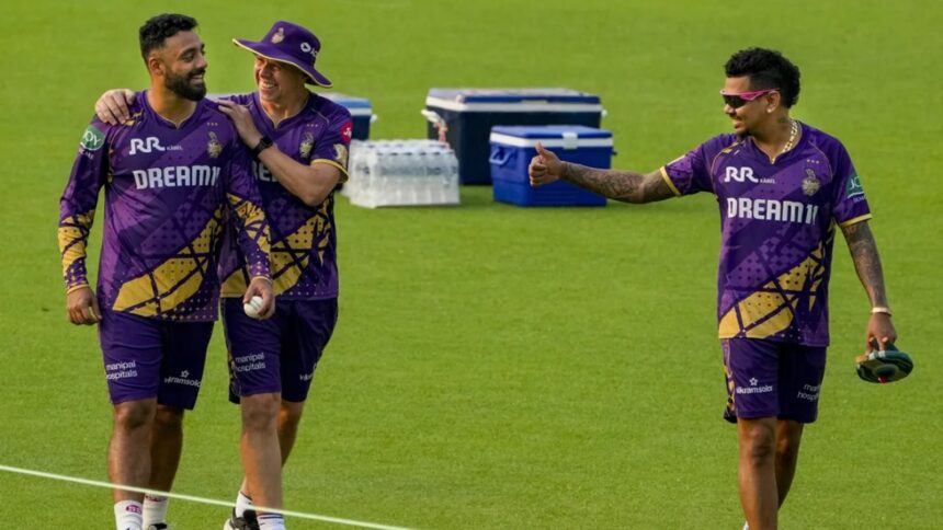 Chakaravarthy and Narine will be hoping that they get assistance from their home pitches at the Eden Gardens. (PTI Photo)