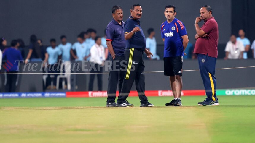 IND vs ENG T20 World Cup 2026 Pitch Report (Express Photo by Narendra Vaskar)