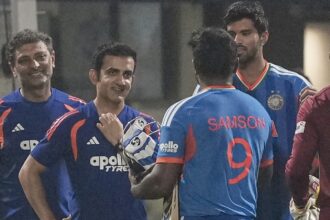 Sanju Samson hit 12 fours and four sixes in the innings and Gambhir was impressed by the control that Samson exhibited throughout the knock. (PTI Photo)