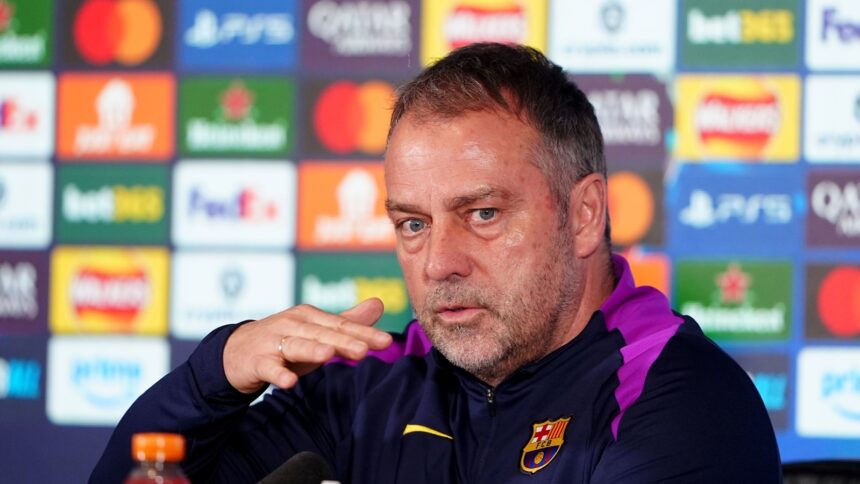 Hansi Flick has been Barcelona's head coach since 2024 (AP Photo)