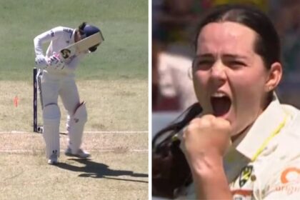 Lucy Hamilton picked up the prized wicket of India opener Smriti Mandhana with an absolute peach on Friday. (X)
