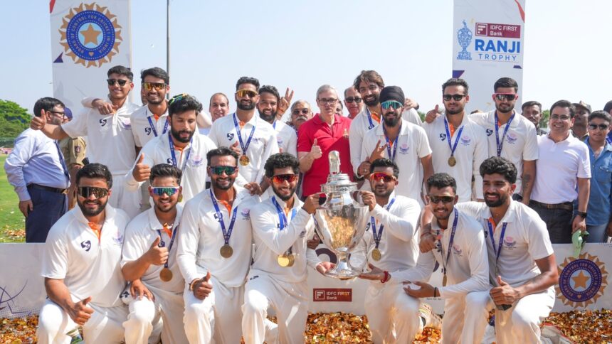 J&K Ranji Trophy winners 2026, Qamran Iqbal 160 vs Karnataka highlights, Auqib Nabi wickets Ranji final 2026, Jammu and Kashmir vs Karnataka Ranji final scorecard, Abdul Samad 100 sixes Ranji record, Sahil Lotra maiden FC century Hubballi, Ajay Sharma J&K coach interview, Ranji Trophy 2026 knockout results, J&K maiden Ranji title story, Mayank Agarwal 160 vs J&K