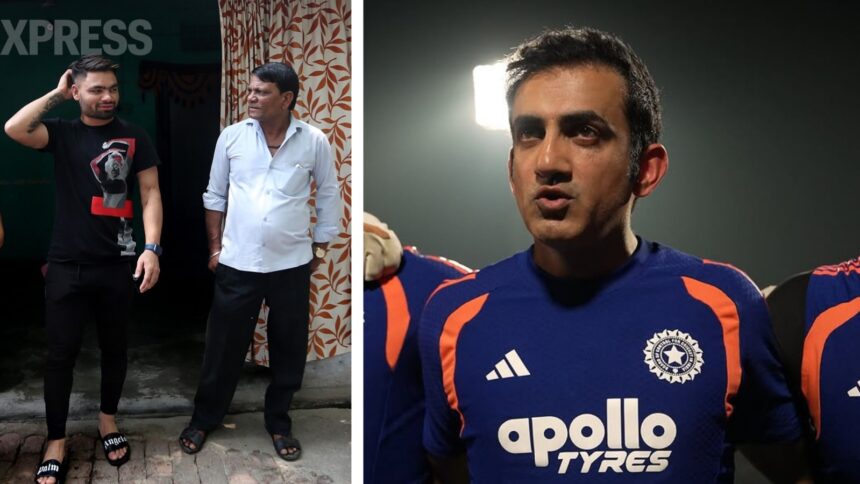 "You are not alone," these were the words Indian head coach Gautam Gambhir had for Rinku Singh ahead of India's must-win T20 World Cup clash vs West Indies. (Credit: Express Photo by Gajendra Yadav & Screengrab/BCCI )