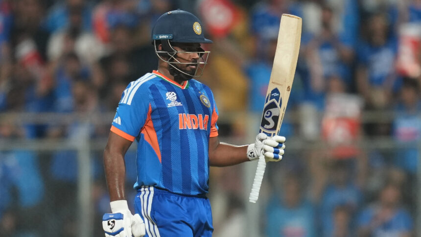 Sanju Samson is the only Indian to be named in the ICC's T20 World Cup Player of the Tournament short-list. (AP Photo)