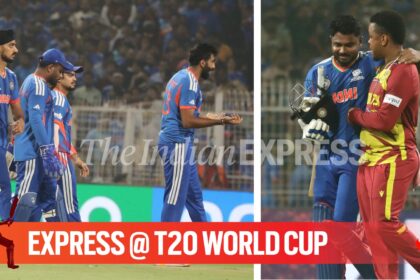 India reached semifinals of the T20 World Cup 2026 after beating West Indies in the Super 8 match in Kolkata. (Express photo by Partha Paul)