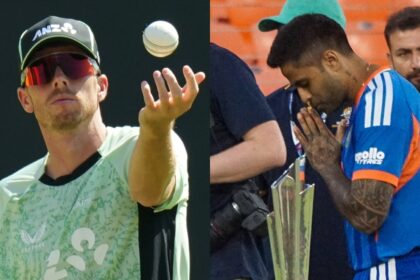 Mitchell Santner admitted that New Zealand are the underdogs in the T20 World Cup final against India. (AP Photo/Express Photo)