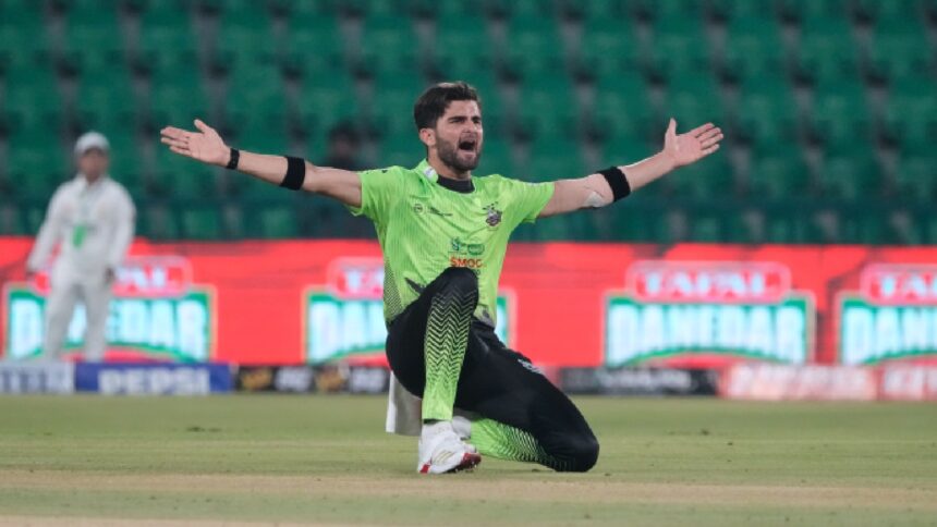 Punjab Police have accused Shaheen Afridi (in pic)and Sikandar Raza of ‘serious breach of established security protocols’ and ‘disregarding directives’. (AP Photo)