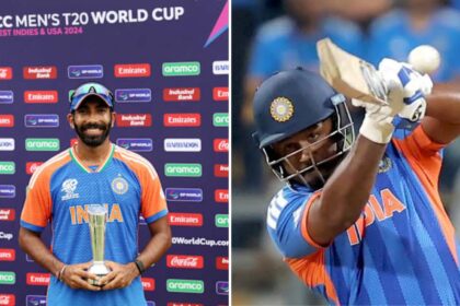 T20 World Cup: Jasprit Bumrah won the Player of the Tournament award in 2024 with Sanju Samson in the running in 2026. (ICC/Express Photo by Narendra Vaskar)